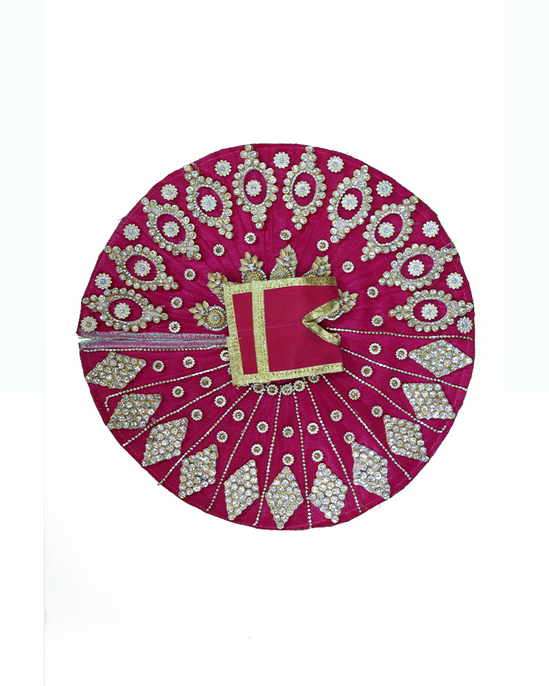 Handcrafted Pink Laddu Gopal Dresses With Embroidery Design