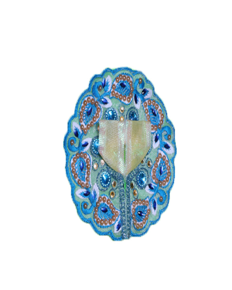 Auspicious Bal Gopal Dress With Golden Bead & Stone Embellishments