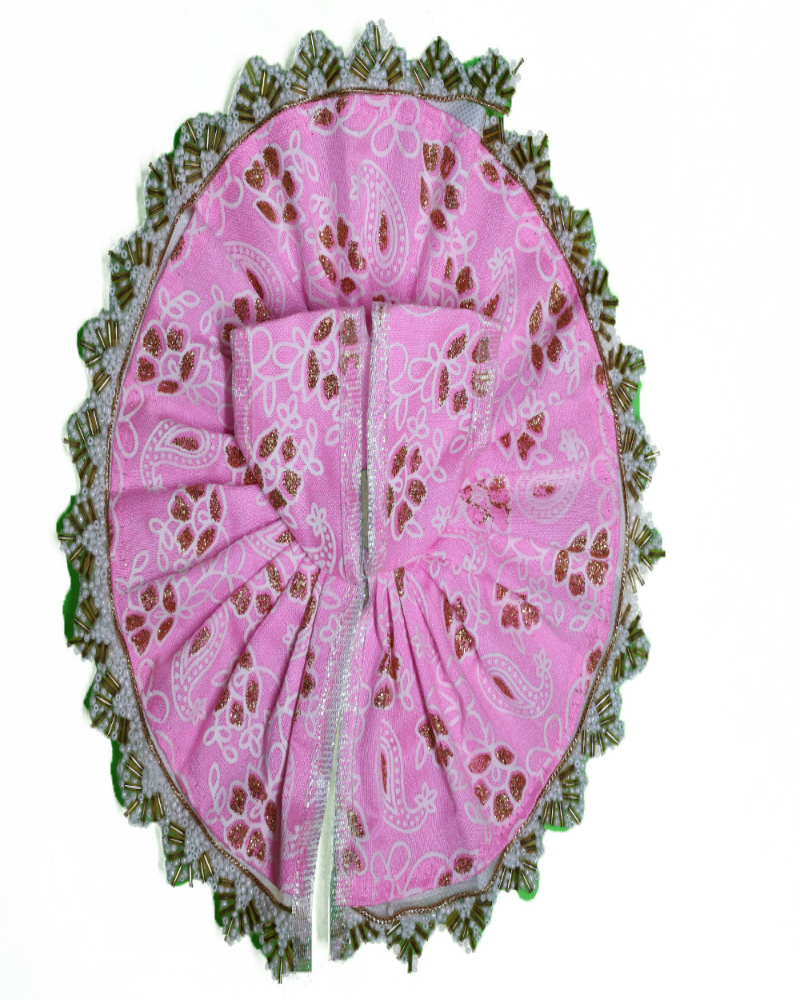 Paisley Print Laddu Gopal Dress With Beaded Border Festive Deity Attire