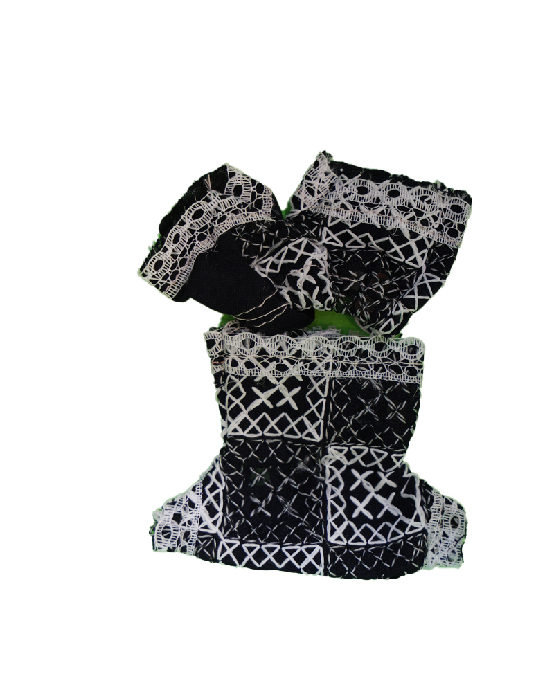 Classic Black & White Laddu Gopal Night Suit Set Comfortable Deity Sleepwear