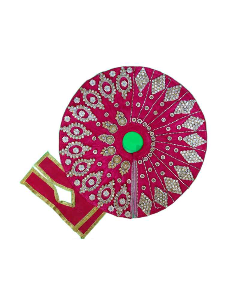 Designer Pink Laddu Gopal Dress With Intricate Handwork