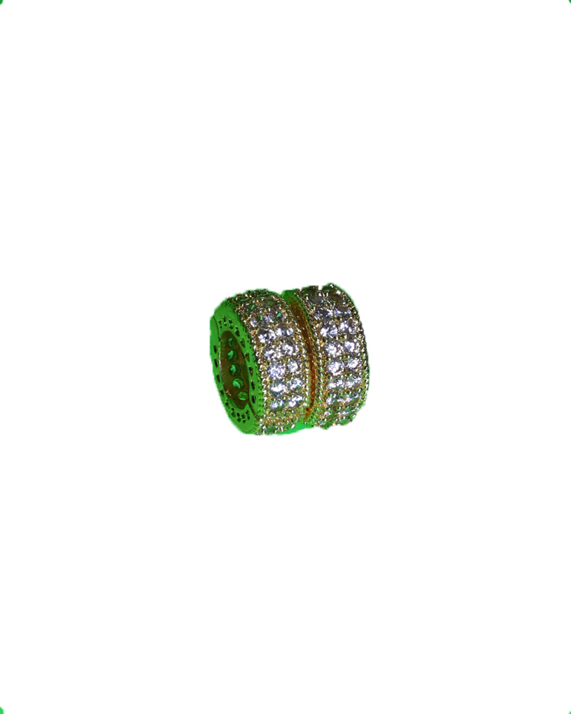 Diamond Look Gold Tone Bangle Set Sparkling Crystal Kada