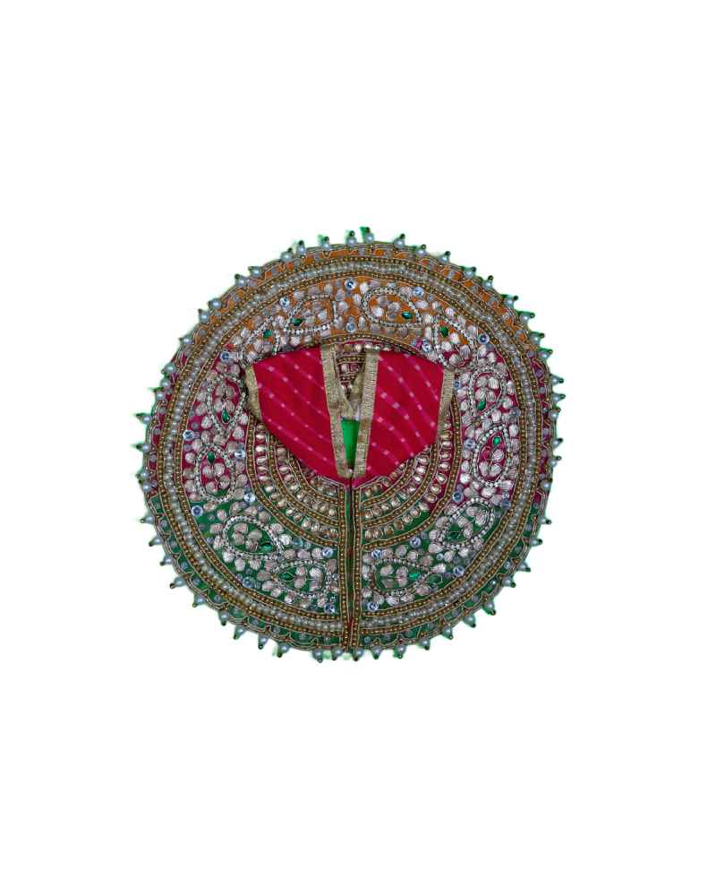 Elegant Red Laddu Gopal Dress With Handcrafted Design