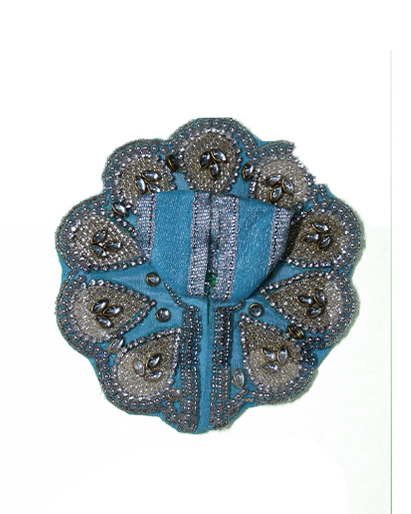 Elegant Bal Gopal Dress In Aqua Blue With Delicate Silver Work