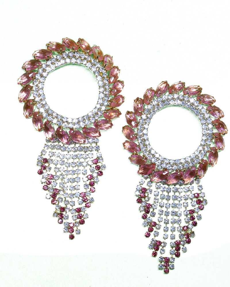 Elegant Multi-tone Crystal Heavy Bracelet Traditional Indian Bridal Bangle