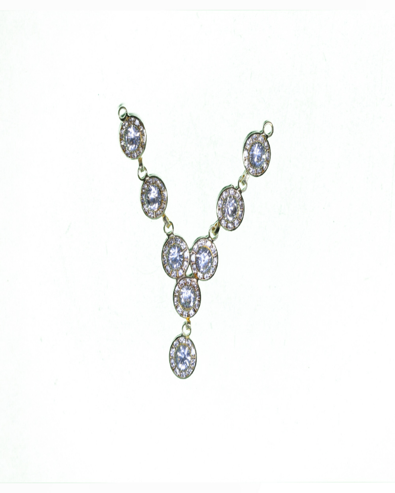 Elegant Y-shaped Crystal Jewelry Piece Clear Stone Accessory
