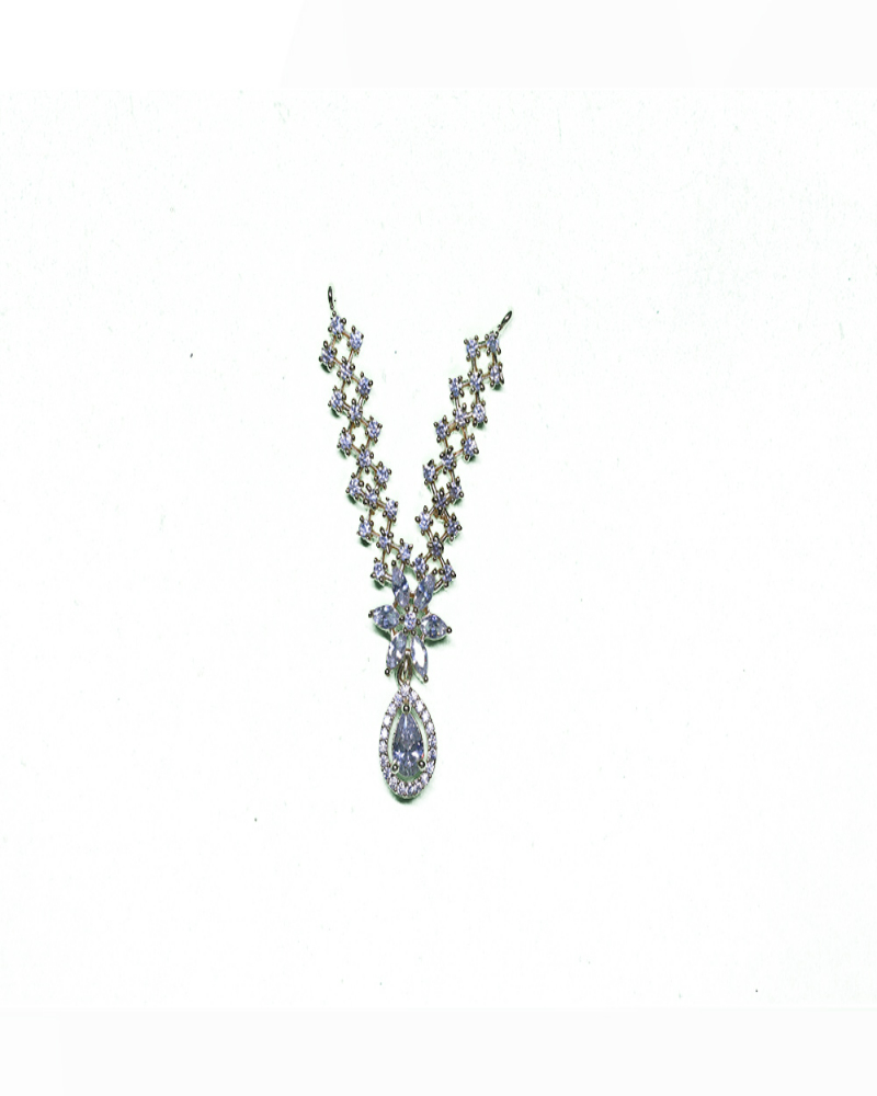 Elegant Y-shaped Glistening Adornment Sparkling Crystal Piece