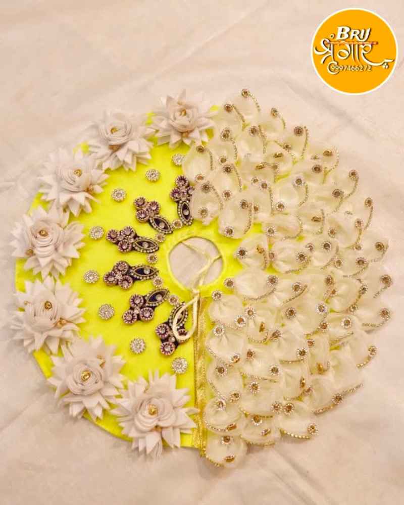 Laddu Gopal Yellow Heavy Poshak