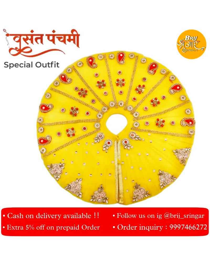 Basant Panchami Special Outfit Dress Laddu Gopal Ji Beautiful Designer Dress