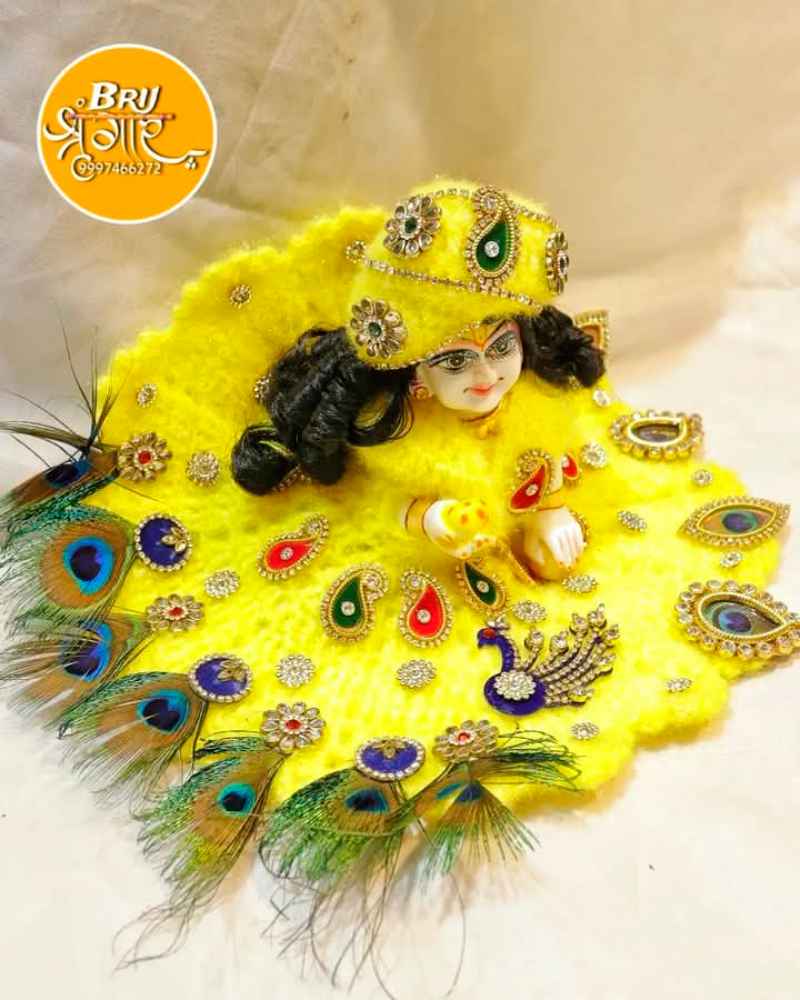 Laddu Gopal Ji Dress Fabric Poshak For Krishna