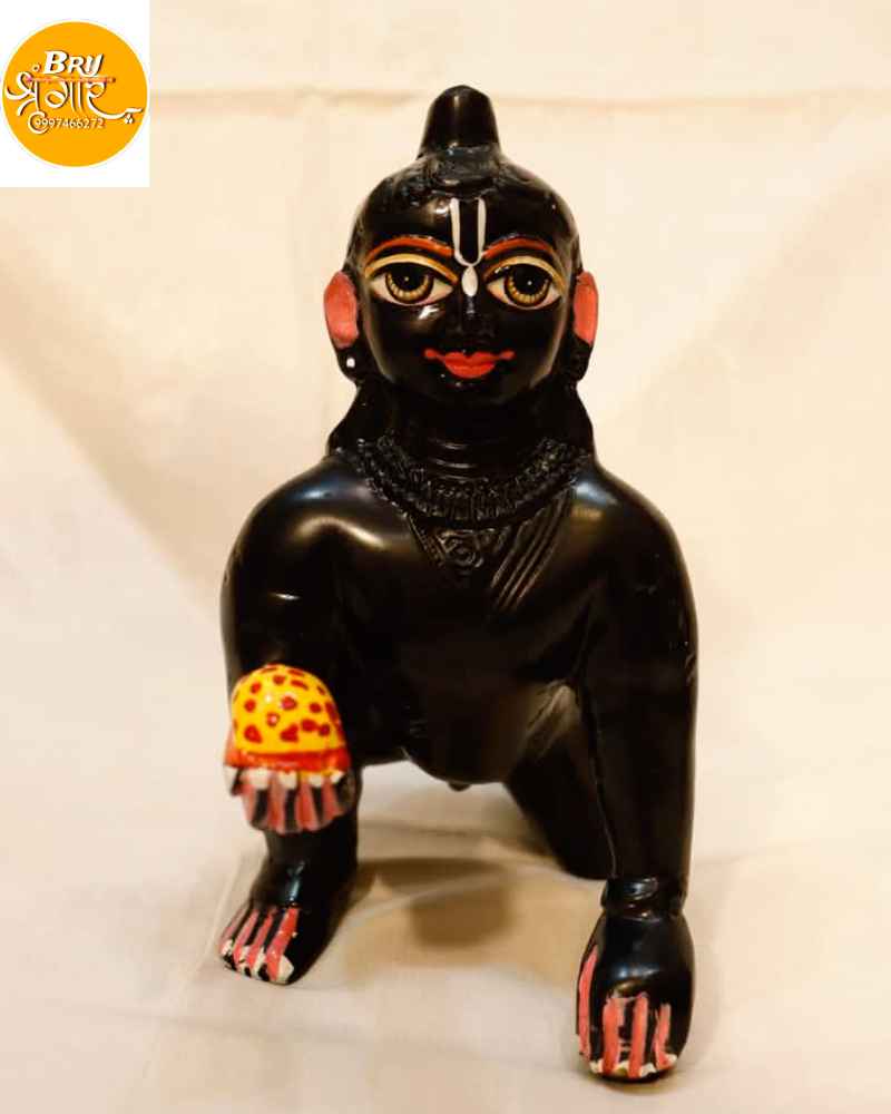 Brass Idol Black Laddu Gopal