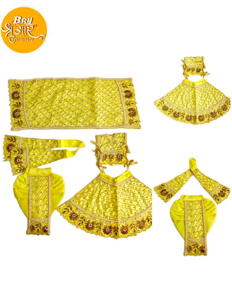 Radha Krishna Dress Set With Accessories