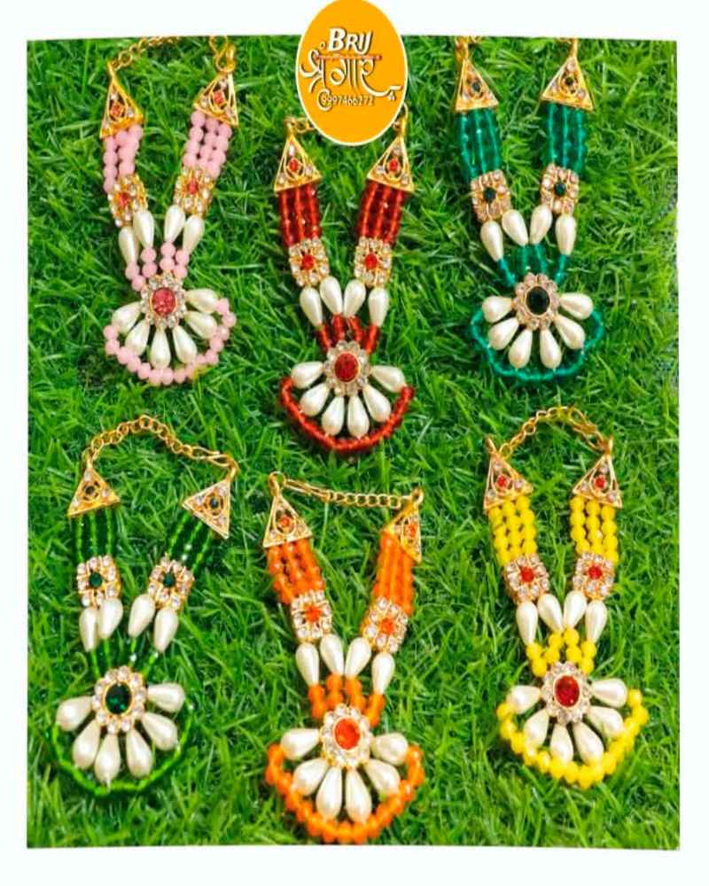 Laddu Gopal Necklace Ornaments Neck Fitted For Thakur Ji And Radha Rani