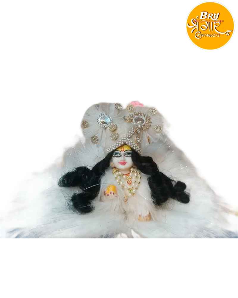 Radha Krishna White Gold Fancy Laddu Gopal Dress Heavy Janmashtami