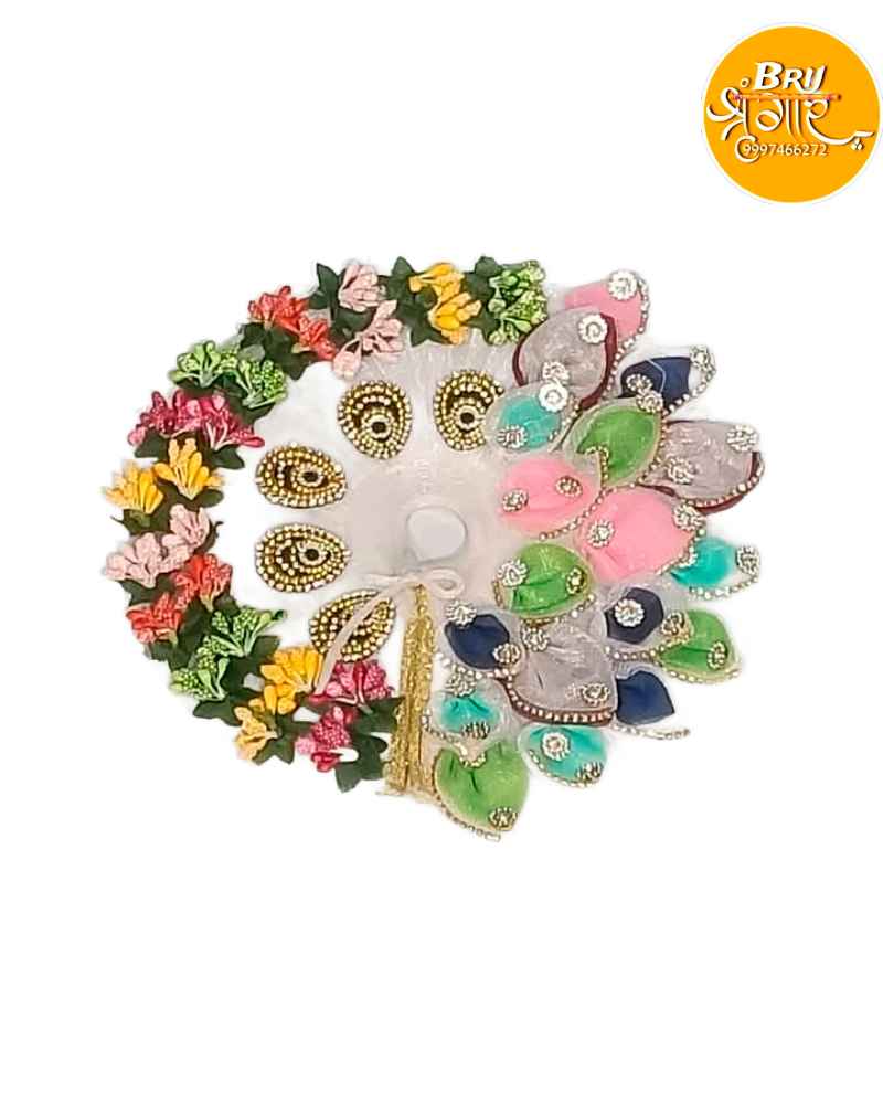 Janmashtami Special Laddu Gopal Dress With Handmade Multicolor Flower Work