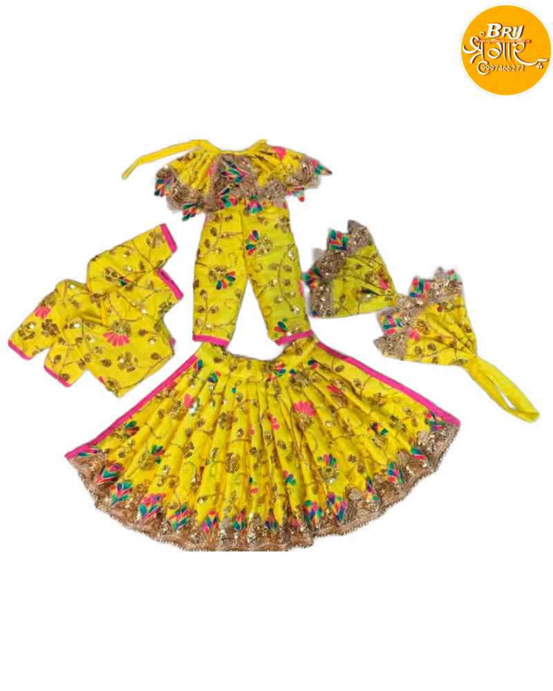 Mata Rani Durga Ji Dresses Yellow Color
