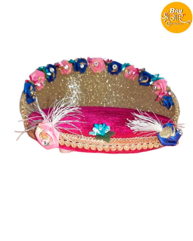 Matki Shape Laddu Gopal Sinhasan Decorative Krishna