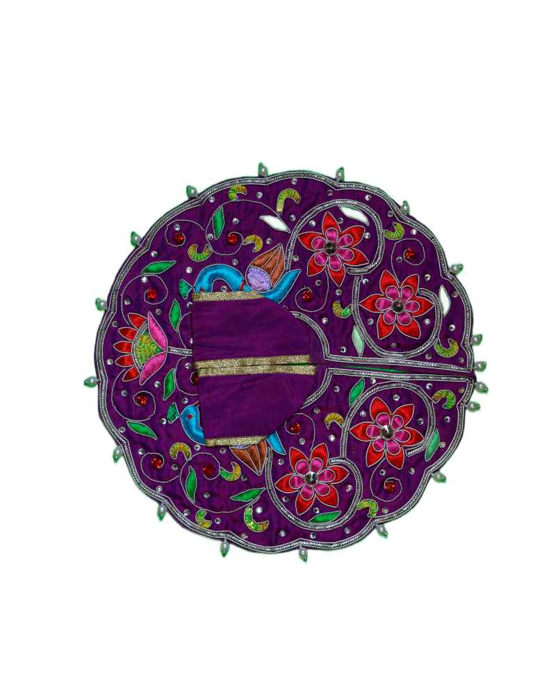Traditional Purple Laddu Gopal Dress Poshak Designer Style
