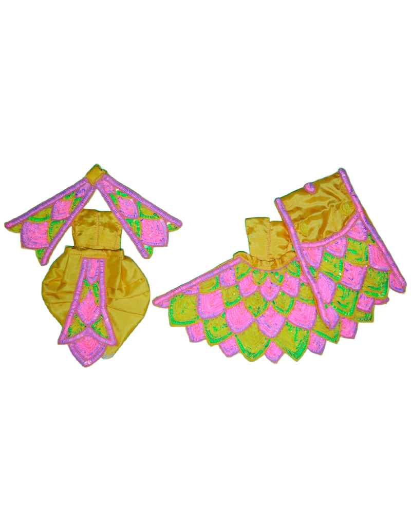 Radha Krishna Dress Multicolor Embroidery Design