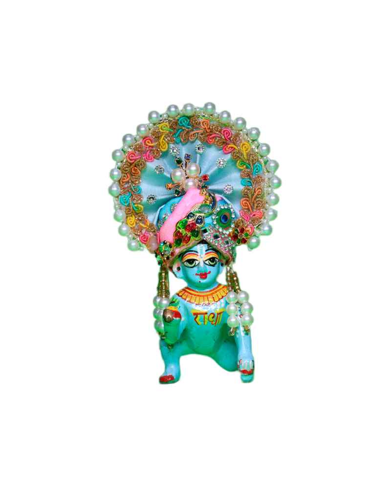 Traditional Stone Design Pugree For Laddu Gopal