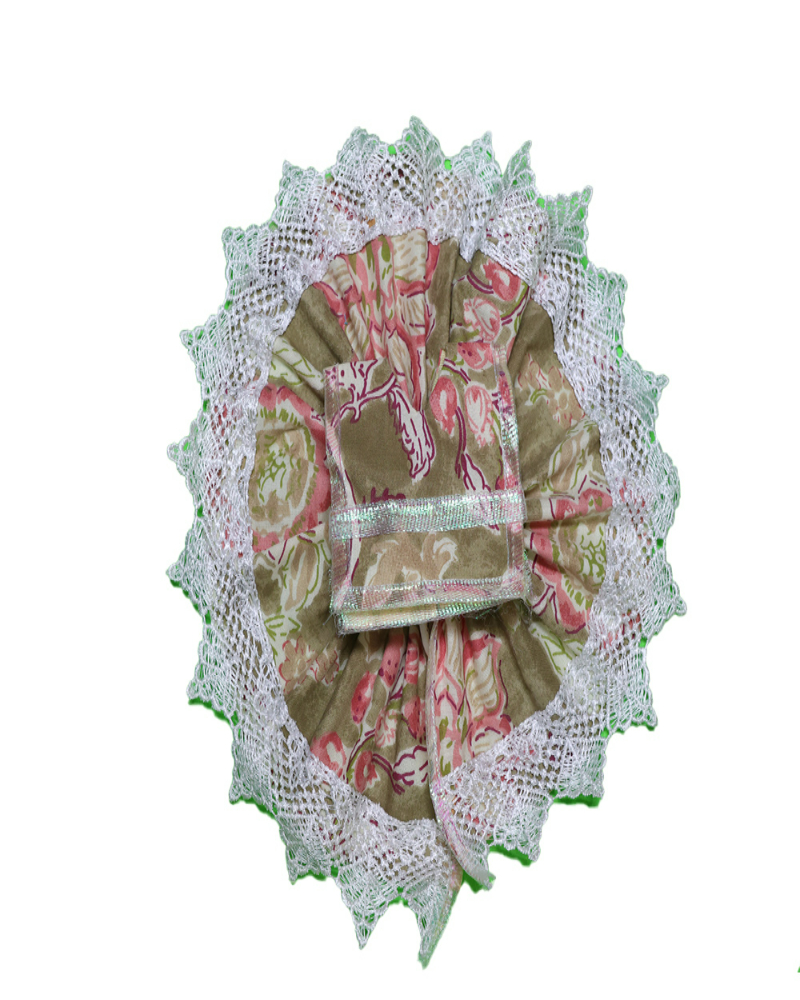 Traditional Bal Gopal Dress In Green With White Embellishments