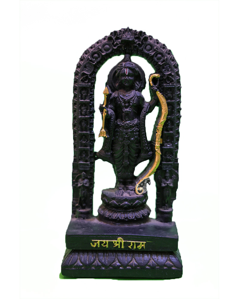 Venerable Lord Rama Idol Black Stone Statue Of Ram With Bow And Arrow