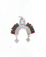 Chandrika for radha rani in blue, green, red, multi colour 