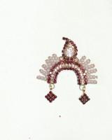 Chandrika for radha rani in blue, green, red, multi colour 