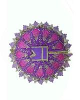 Purple and Pink Embroidered Laddu Gopal Dress with Stone Work