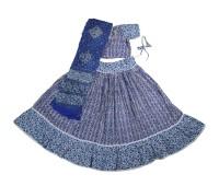 Champakalata Sakhi Ju Printed Cotton Gopi Dress with 5 Meter Ghera 
