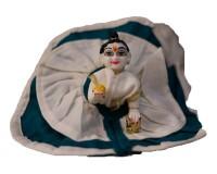 Laddo gopal dress in white blue for winter Laddo gopal dress in white blue for winter