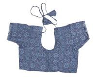 Printed Cotton Gopi Dress in Blue