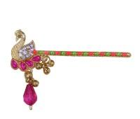 Beautiful Peacock yellow, pink bansuri for Kanha ji