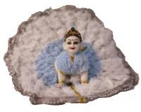 Laddo gopal dress in blue white for winter Laddo gopal dress in blue white for winter
