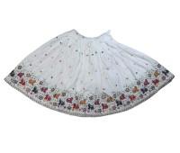 Beautiful White Elephant Print Gopi Dress, Perfect For Festivals, Garba & Dandiya Nights