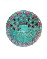 Turquoise Laddu Gopal Dress with Colorful Stone and Embroidery