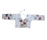 Beautiful White Elephant Print Gopi Dress, Perfect For Festivals, Garba & Dandiya Nights