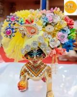 Laddu Gopal Idols Pagdi Designer Mukut Set Random Colours
