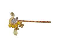 Beautiful Peacock yellow, pink bansuri for Kanha ji