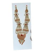 Long mala in red, blue, orange, royal blue
