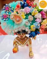 Laddu Gopal Idols Pagdi Designer Mukut Set Random Colours