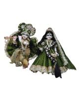 Hariyali Teej Special Radha Krishna Handmade Dress 