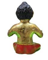 Golden Metallic Bal Gopal Idol With Red Bottom Colorful Baby Krishna