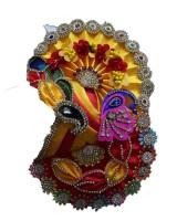 Laddo gopal pagdi in blue green, yellow, pink