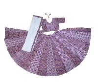 Sakhi Lalita Ji Special Gopi Dress with Floral Print & 7-Meter Flare