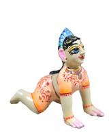 Radha Rani in asth dhatu with body skin paint With peach colour dress paint