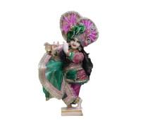Beautiful handmade radhakrishnan poshak in pink colour 