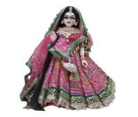 Beautiful handmade radhakrishnan poshak in pink colour 