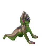 Authentic Laddu Gopal Idol Small Brass Baby Krishna In Playful Crawling Pose