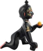 Brass Black Painted Laddu Gopal Kanha ji Murti Statue Bal Gopal Idol I Multicolor Hand Painted Modern LADDU Gopal JI | Full SHRINGAR KANHA JI Idol for Pooja